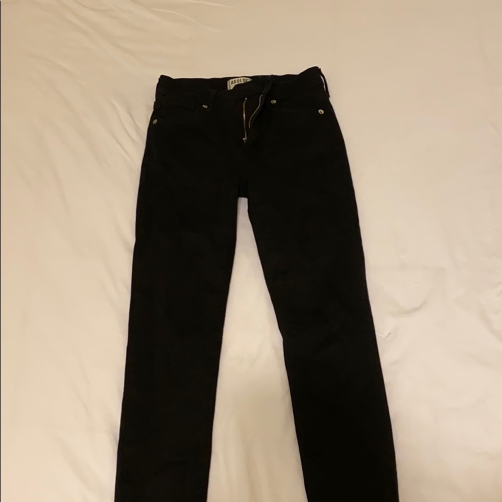Agolde black skinny jeans